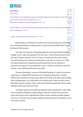 Ielts mock answer key | PDF