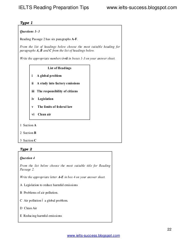IELTS Reading Preparation