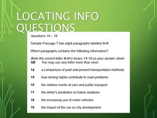 IELTS Reading Section | PPT | Standardized Testing | Educational Assessment