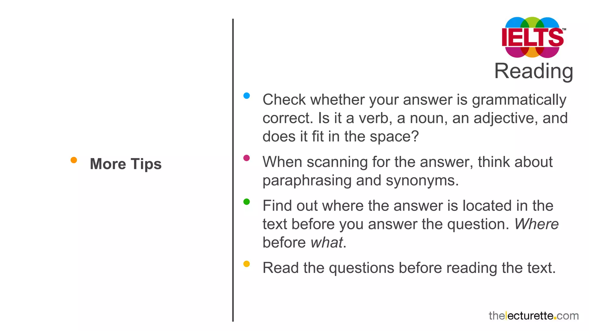 IELTS Reading: Sentence Completion | PPTX
