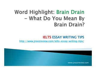 IELTS Sample Essay Writing - Brain Drain