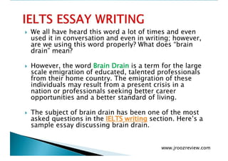 IELTS Sample Essay Writing - Brain Drain | PDF