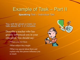 Talk For Writing Hot Task Example IELTS Speaking | PPT