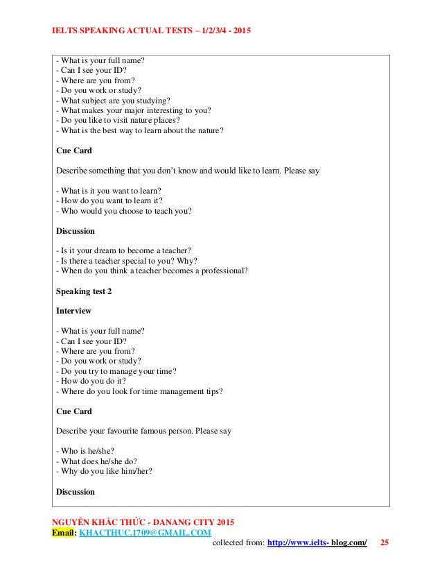 ielts speaking actual tests 2015 how do you work