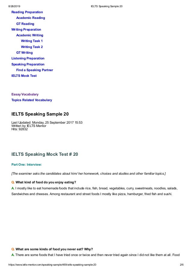 Ielts speaking questions pdf Ielts speaking questions pdf