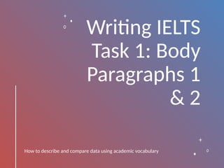 IELTS Task1 Body Paragraphs Guide Paragraph 1 and 2 | PPTX