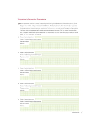 IELTS Test Application Form Tips