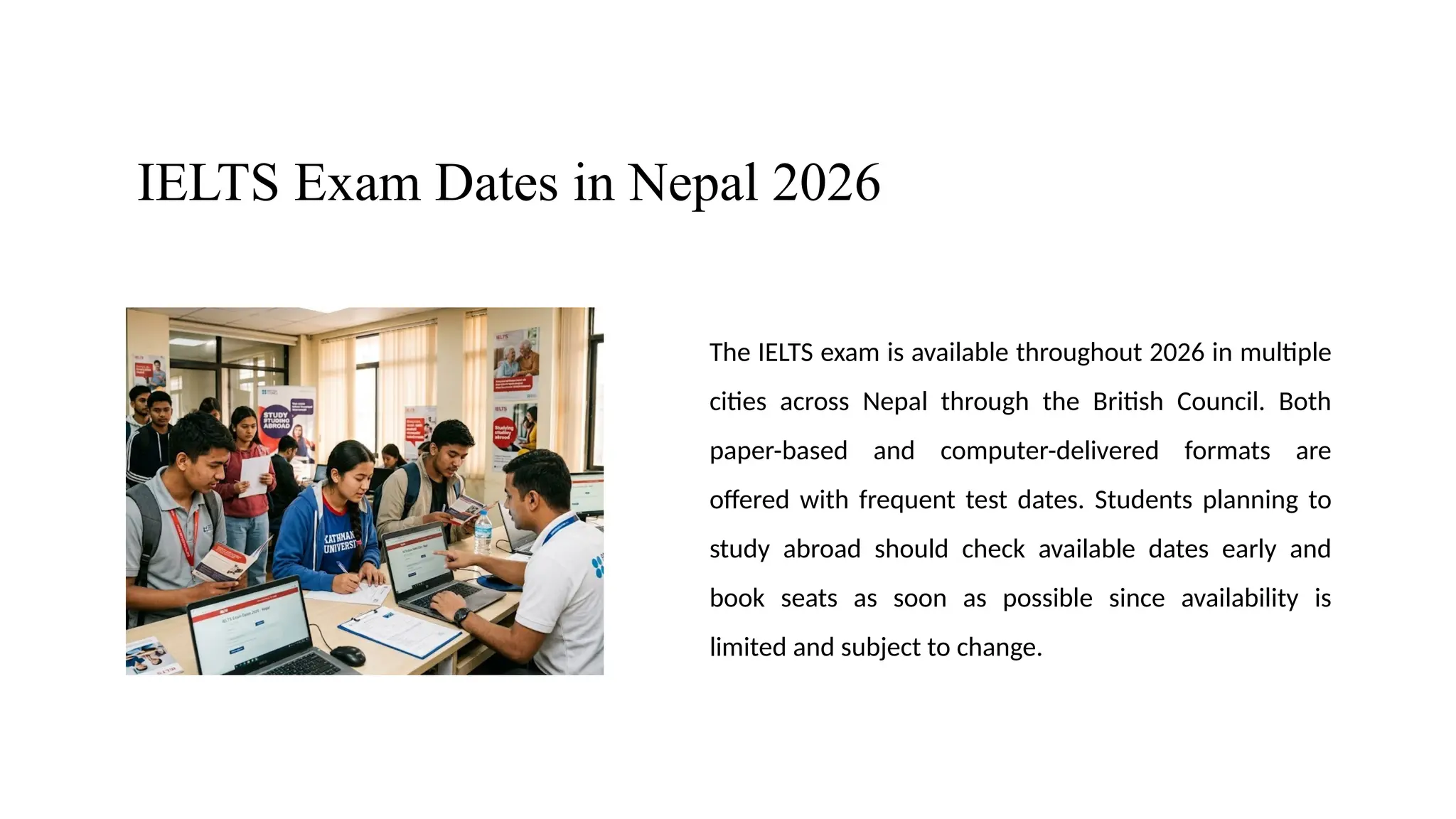 IELTS Test Dates in Nepal 2026 Complete Guide