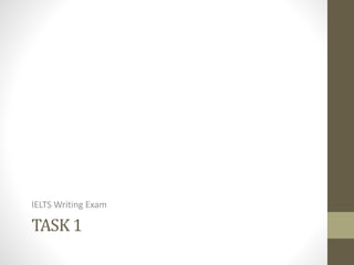 TASK 1
IELTS Writing Exam
 