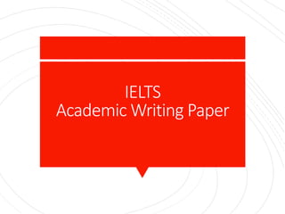IELTS
Academic Writing Paper
 