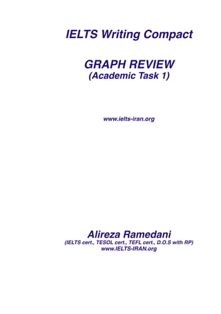 IELTS Writing Compact
GRAPH REVIEW
(Academic Task 1)
www.ielts-iran.org
Alireza Ramedani
(IELTS cert., TESOL cert., TEFL cert., D.O.S with RP)
www.IELTS-IRAN.org
 