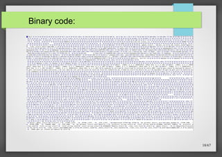 Binary code:

18/67

 