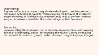 mathematics improper integral presentation | PPTX