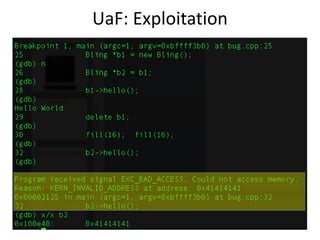 UaF: Exploitation
 