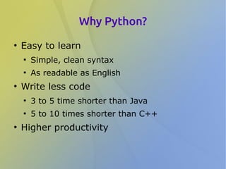 Python, the Language of Science and Engineering for Engineers | PPT