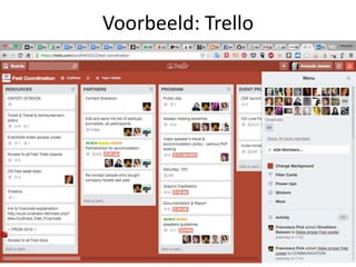 Voorbeeld: Trello
 