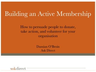 Building an Active Membership (IEN)