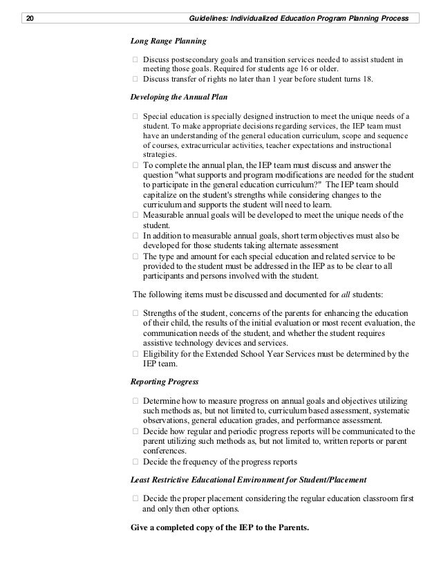 IEP guide IEP guide