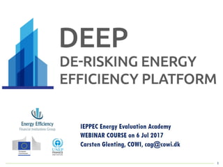 The De-risking Energy Efficiency Platform DEEP – an open source database for energy efficiency investments performance monitoring and benchmarking.