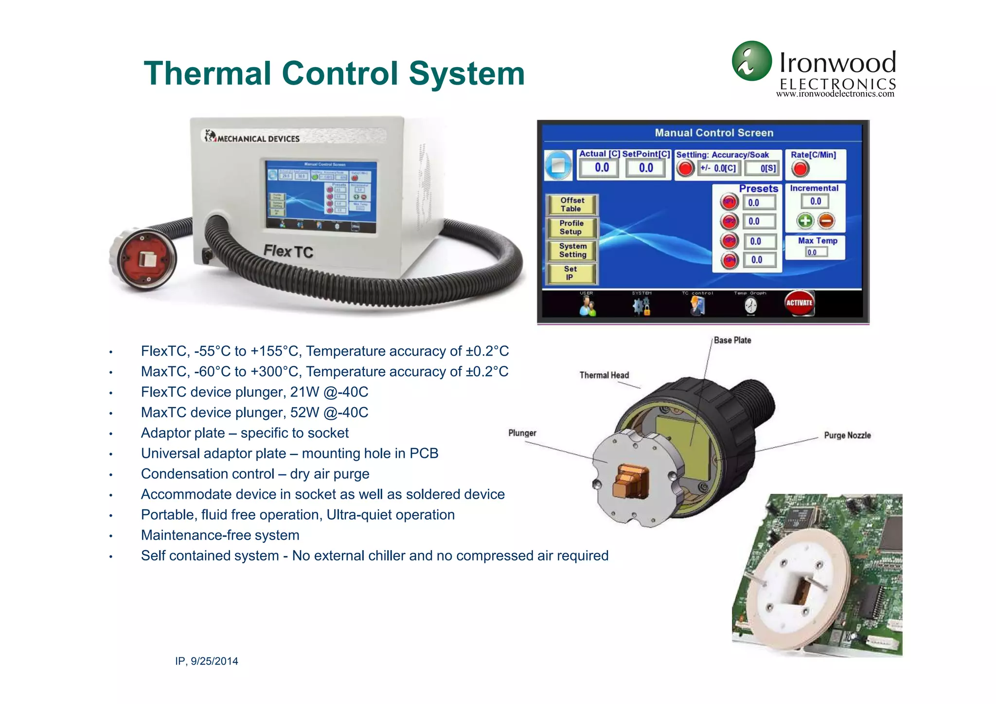 Custom Capabilities
               Custom designs in 2 days
               Match customer’s PCB footprint
               Custom manufacturing in 10 days
               Multiple contactor technologies
               Heat sink simulation and design
               Contactor signal integrity simulation
               In-house automated optical inspection
               In-house machining
               Quick turn production




IP, Dec 2009
 