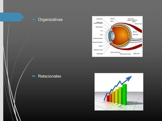  Organizativas
 Relacionales
 