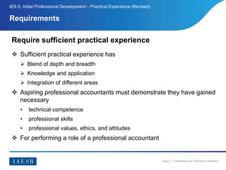 IES 5 - Practical Experience | PPTX