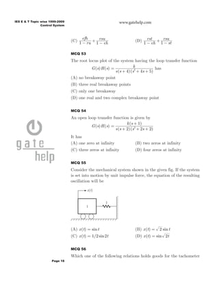 Ies electronics engineering - control system | PDF