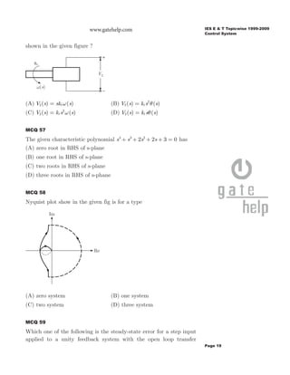 Ies electronics engineering - control system | PDF