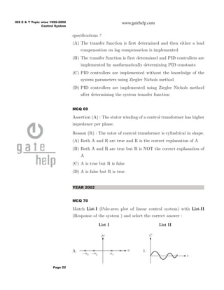 Ies electronics engineering - control system | PDF