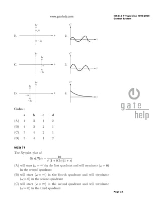 Ies electronics engineering - control system | PDF