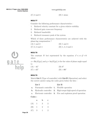 Ies electronics engineering - control system | PDF