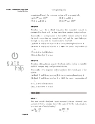 Ies electronics engineering - control system | PDF