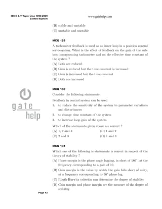 Ies electronics engineering - control system | PDF