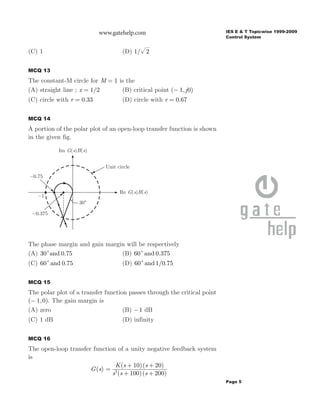 Ies electronics engineering - control system | PDF