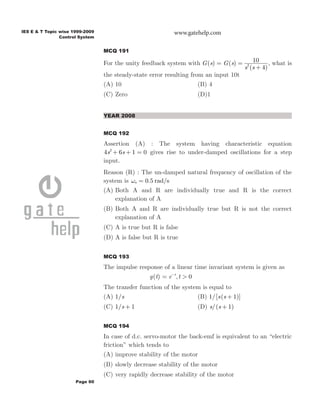 Ies electronics engineering - control system | PDF