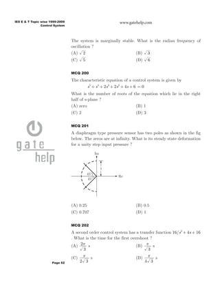 Ies electronics engineering - control system | PDF