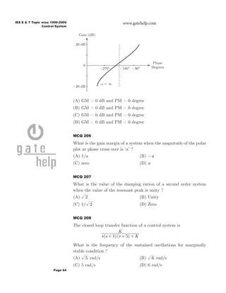Ies electronics engineering - control system | PDF