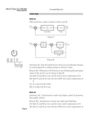 Ies electronics engineering - control system | PDF