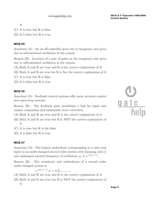 Ies electronics engineering - control system | PDF