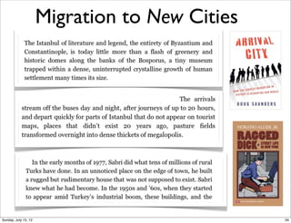 Migration to New Cities
34Sunday, July 15, 12
 