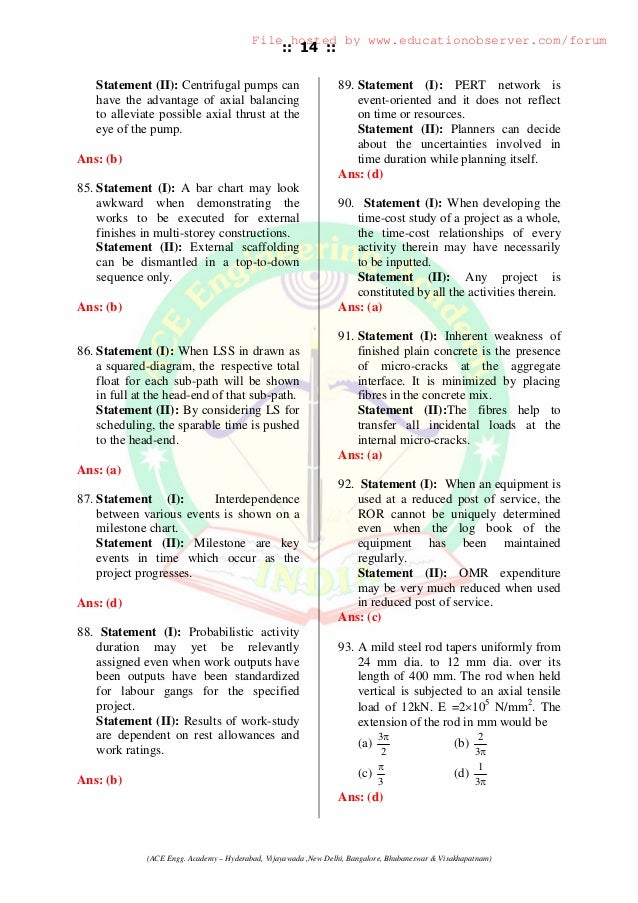 civil engineering objective questions pdf