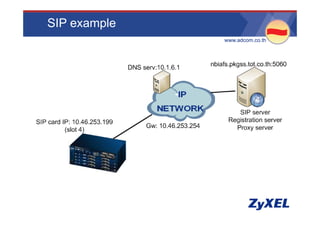 SIP example
              •www.adcom.co.th
 