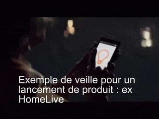 This work is licensed under a Creative Commons Attribution-NonCommercial 4.0 International License. @Médhi
52
Exemple de veille pour un
lancement de produit : ex
HomeLive
 