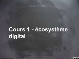 4 
Cours 1 - écosystème 
digital 
This work is licensed under a Creative Commons Attribution-NonCommercial 4.0 International License. @medhi 
 