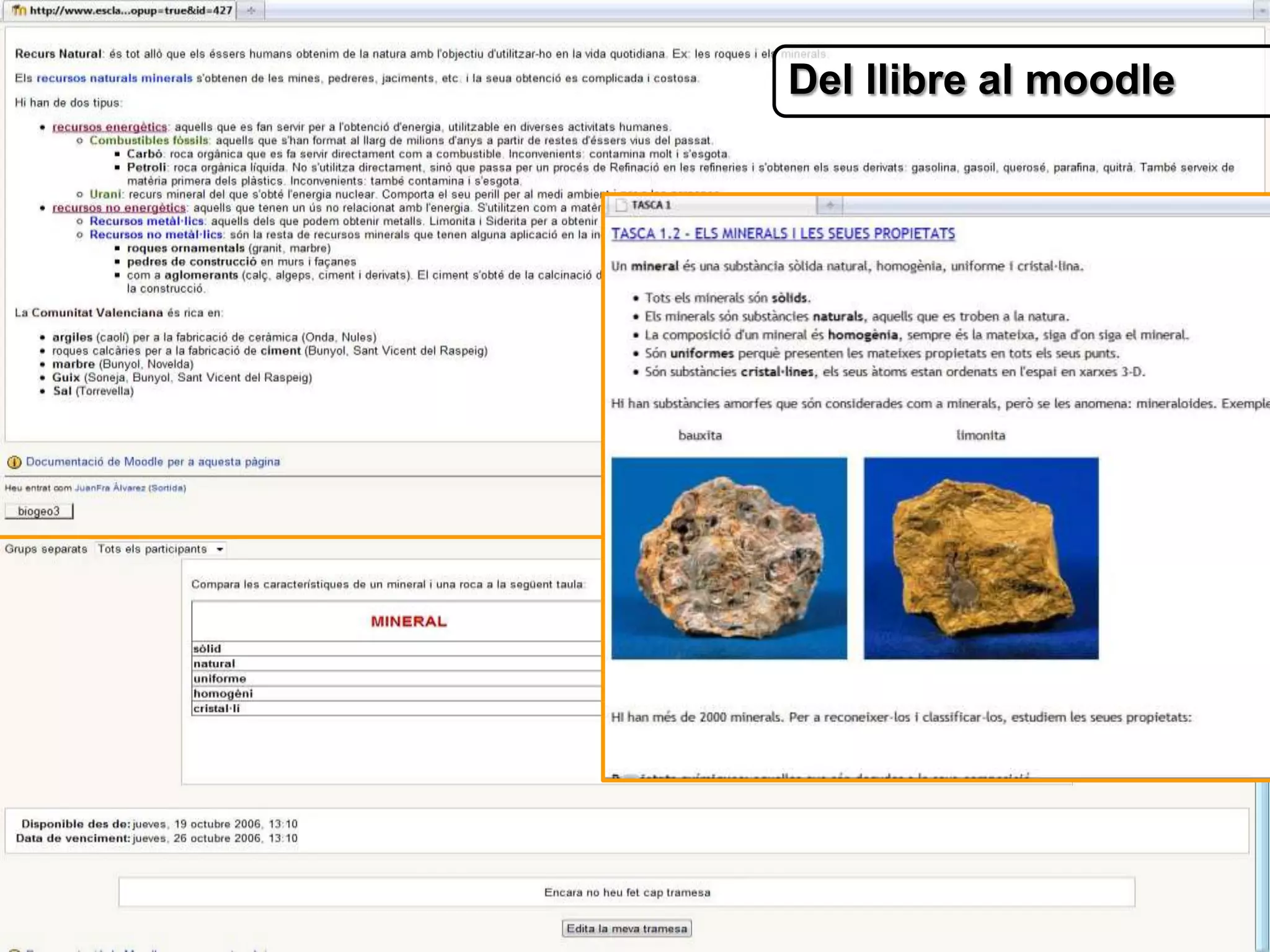Del llibre al moodle
 