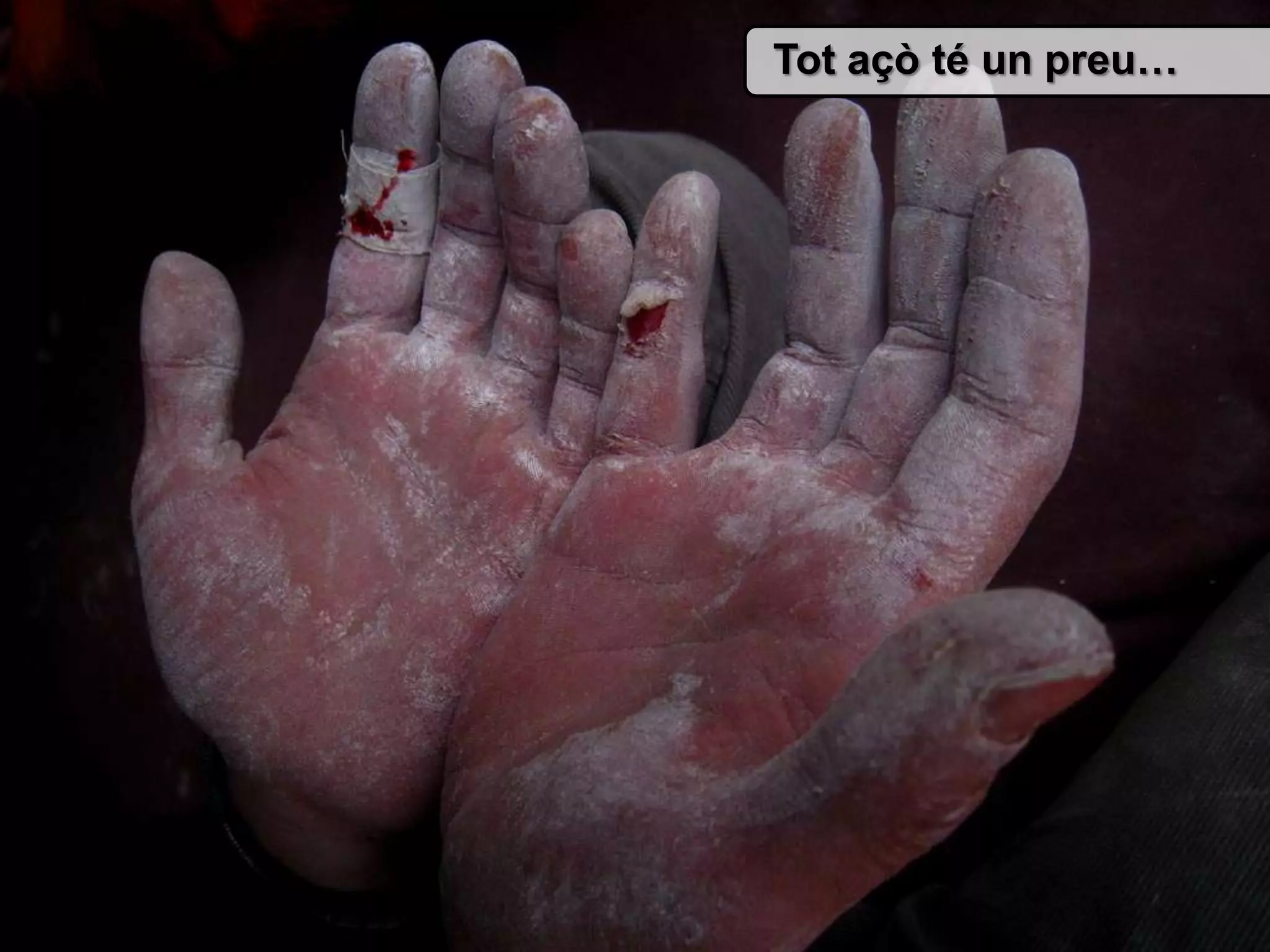 Tot açò té un preu…
 