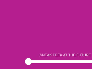 SNEAK PEEK AT THE FUTURE

greg@gregstuart.com                 Twitter.com/gregstuart
                        40
 