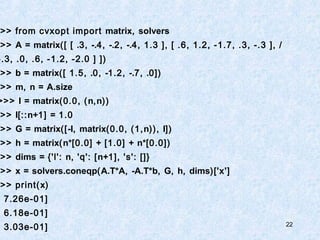 Convex Optimization Modelling with CVXOPT | PPT