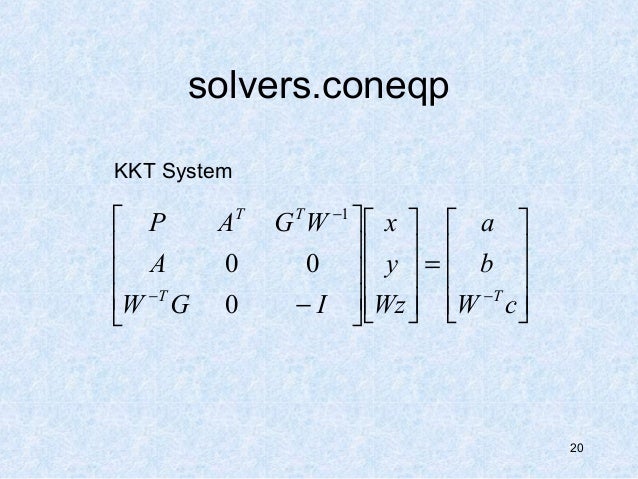 size matrix cvxopt Optimization with Convex CVXOPT Modelling size matrix cvxopt Optimization with Convex CVXOPT Modelling