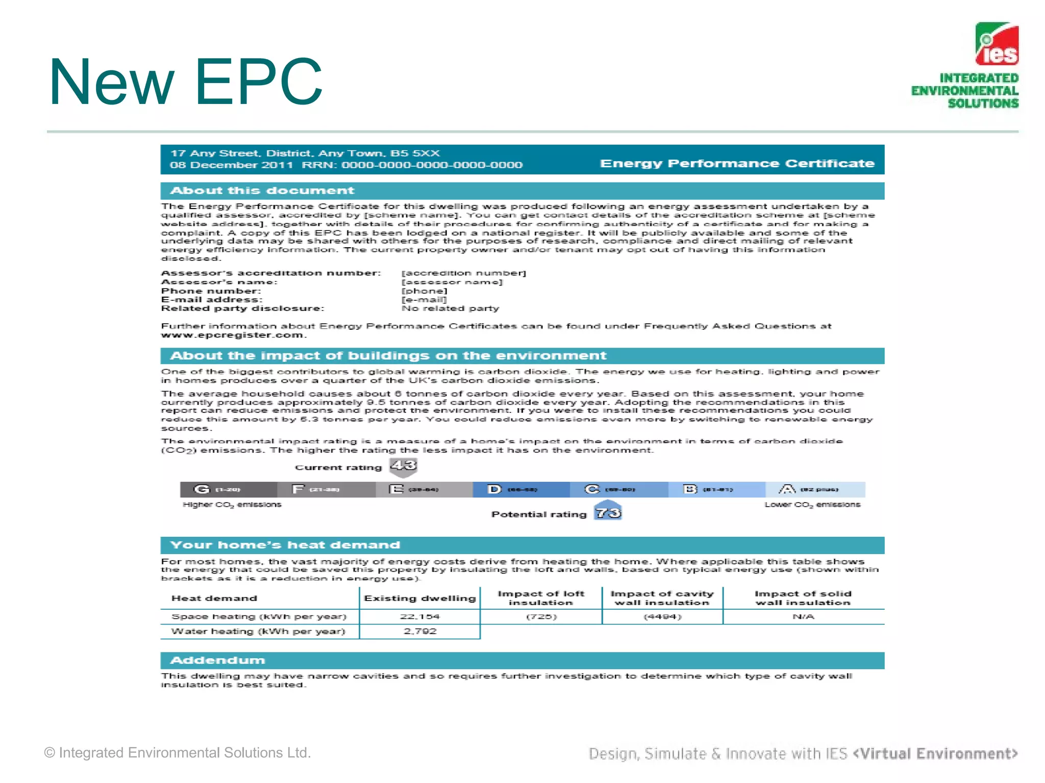 New EPC




© Integrated Environmental Solutions Ltd.
 